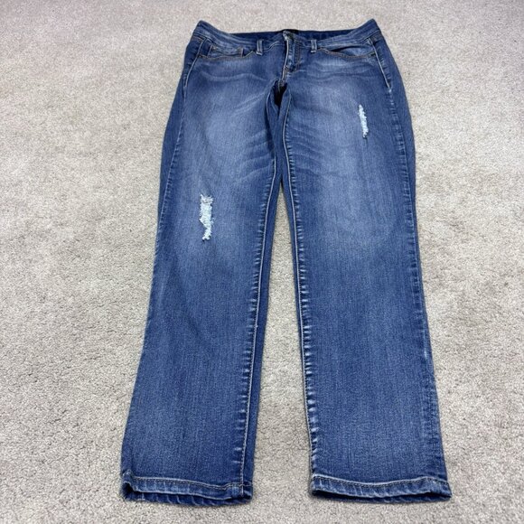 Metaphor Jeans Blue Distressed Skinny Pockets Women’s Size 10 - Picture 5 of 13